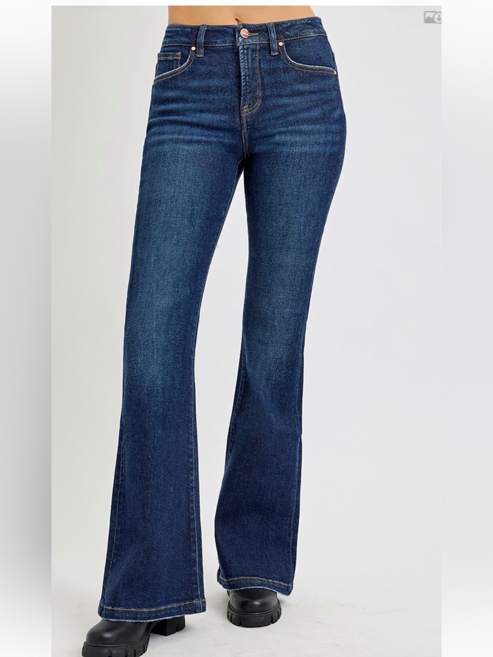 179 RISEN TUMMY CONTROL HIGH RISE FLARE JEANS